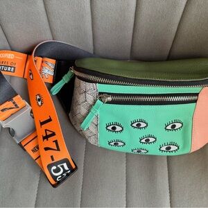 Min & Mon Harold Fanny Pack Crossbody Eye-Print Belt Bag